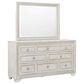Pulaski Furniture Corp Camila Dresser and Mirror in White and Silver, , large