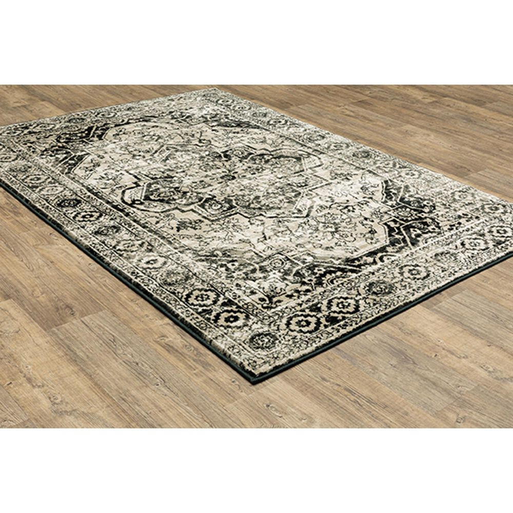 Oriental Weavers Georgia Medallion 429G0 6&#39;7&quot; x 9&#39;2&quot; Gray and Black Area Rug, , large