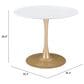 Zuo Modern Opus Dining Table in White/Gold, , large