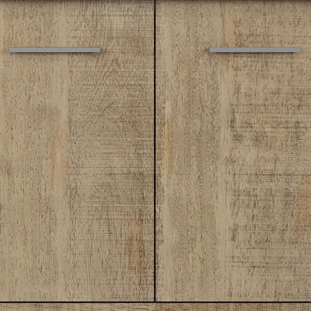 Lexora Home Lancy 48" Single Bathroom Vanity in Rustic Acacia with 2 cm White Quartz Top and Rectangular Sink, , large