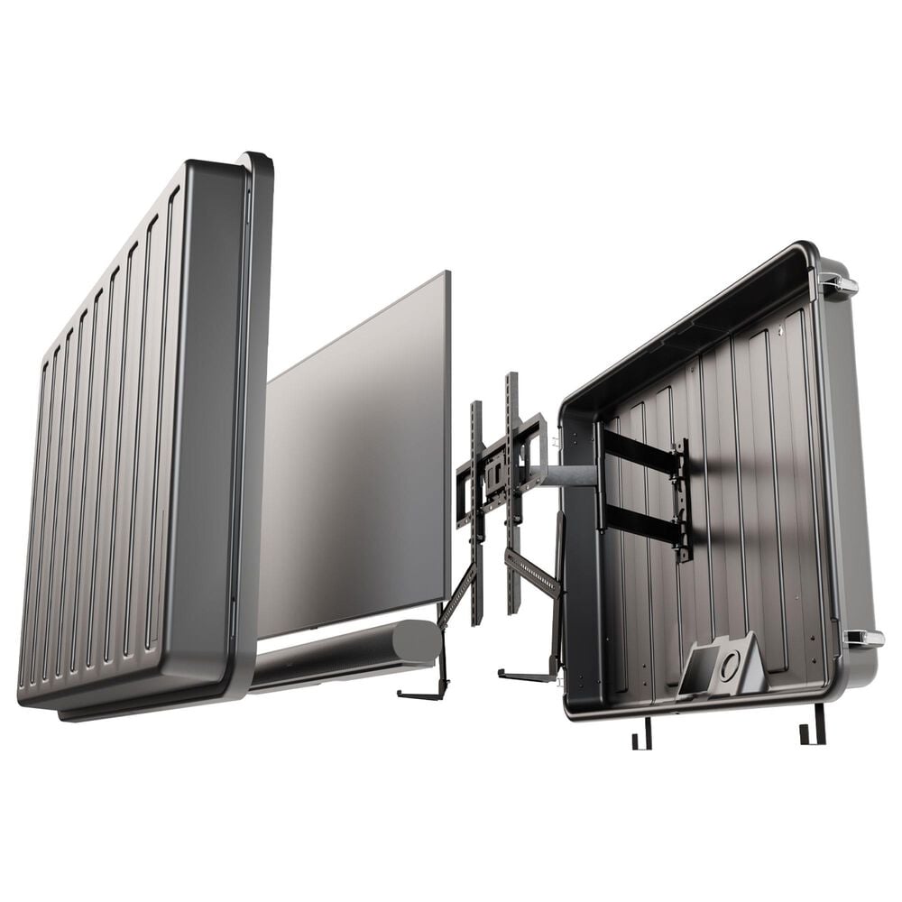 Storm Shell XL 44&quot; Outdoor TV and Soundbar Enclosure in Black, , large