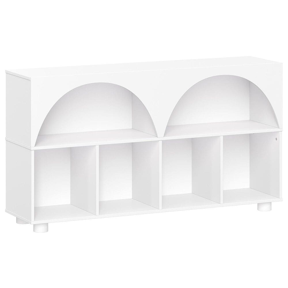 RiverRidge Home Kids Curve Appeal 46" 4-Cubby Bookcase in White, , large