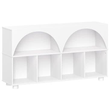 RiverRidge Home Kids Curve Appeal 46" 4-Cubby Bookcase in White, , large