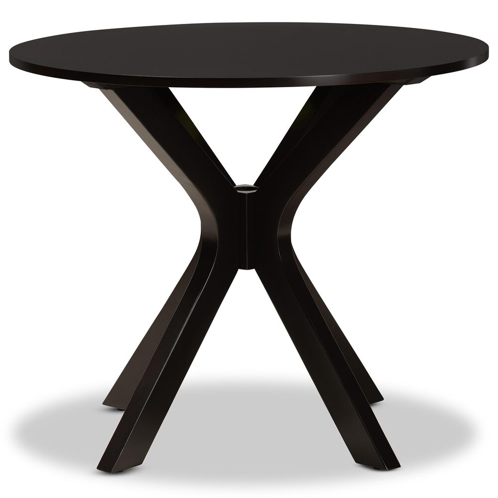 Baxton Studio Kenji 34" Dining Table in Dark Brown - Table Only, , large