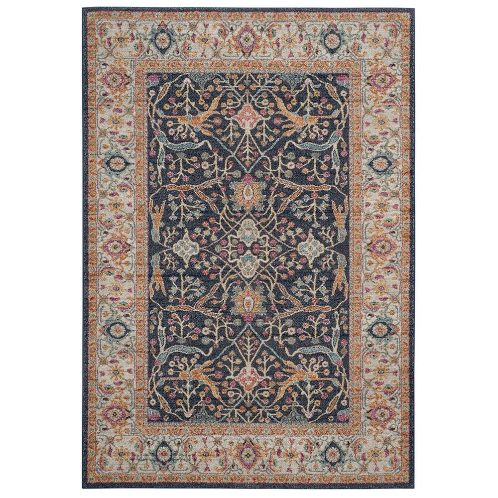 Safavieh Madison MAD612D-5 5&#39;1&quot; x 7&#39;6&quot; Navy/Creme Area Rug, , large