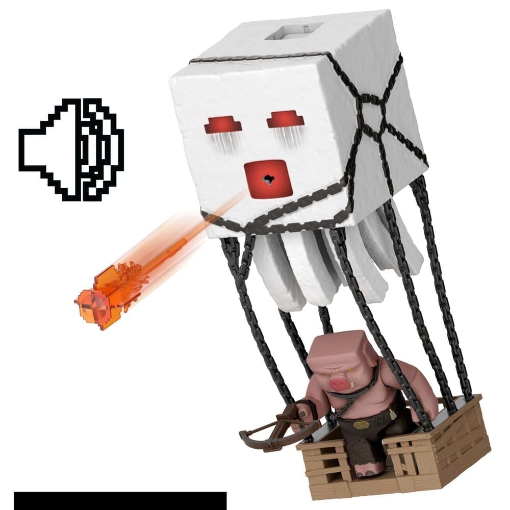 Minecraft Minecraft Blast Attack Ghast Action Figure Set in White, , large