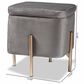 Baxton Studio Aleron Mid-Century Modern Storage Ottoman in Grey, , large