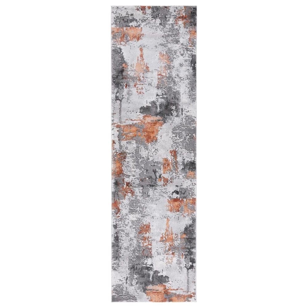 Safavieh Craft CFT820P 2"3" x 6" Grey and Orange Runner, , large