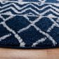 Safavieh Tulum TUL270 6"7" Round Navy and Ivory Area Rug, , large