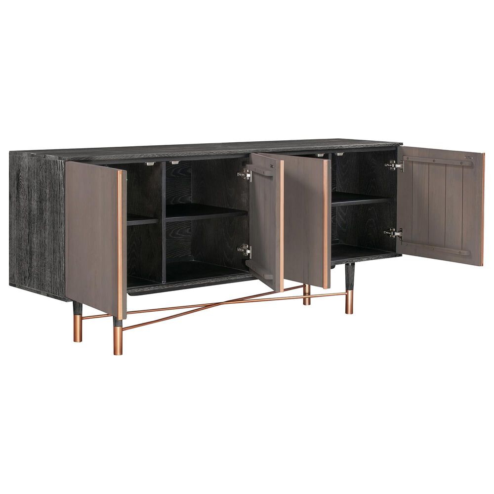 Blue River Turnin Sideboard in Black Brushed and Copper, , large