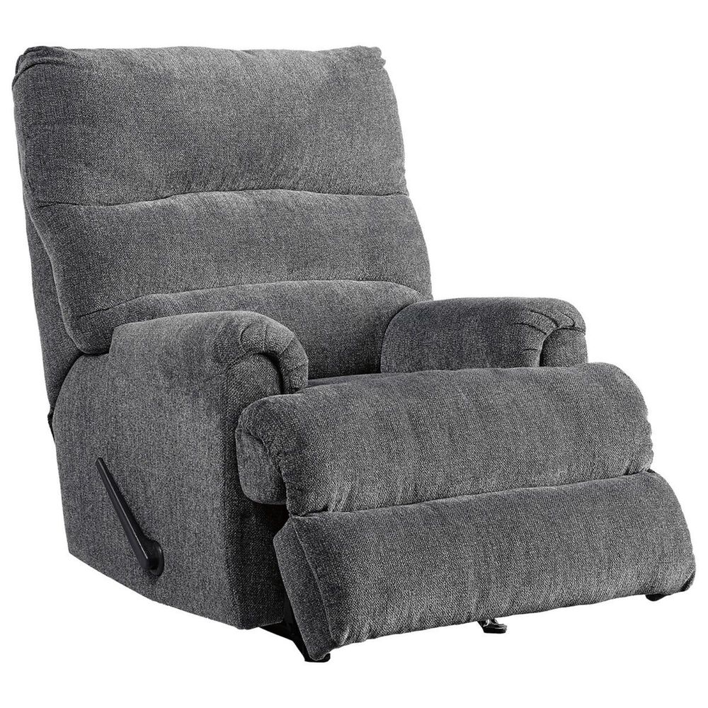 Ashley Man Fort Manual Rocker Recliner in Graphite, , large
