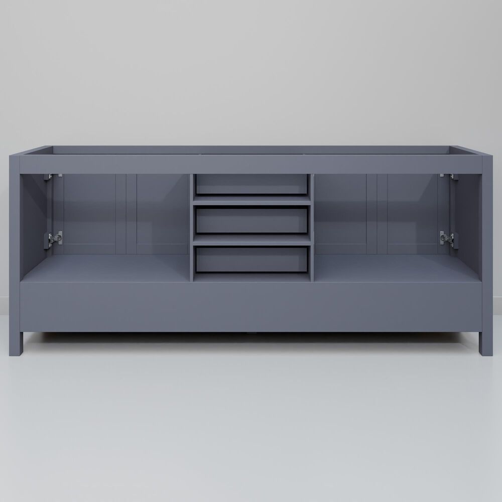 Lexora Home Jacques 72" Double Bathroom Vanity in Dark Grey with 2 cm White Cultured Marble Top and Rectangular Sinks, , large