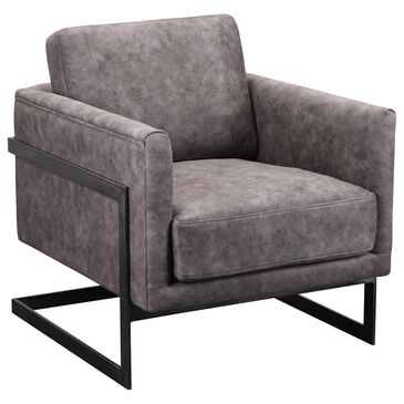 Moe"s Home Collection Luxley Club Chair in Grey Velvet, , large