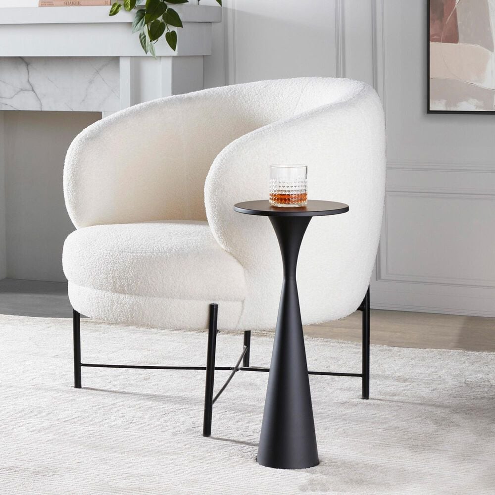 Lumisource Gemma 22" Side Table in Matte Black, , large