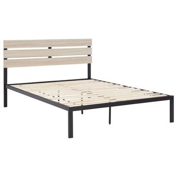 Signature Design by Ashley Waylowe King Platform Bed in Natural and Black, , large