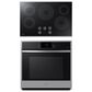 Samsung 2-Piece Kitchen Package with 30" Built-In Convection Single Wall Oven and Smart Electric Cooktop in Stainless Steel, , large