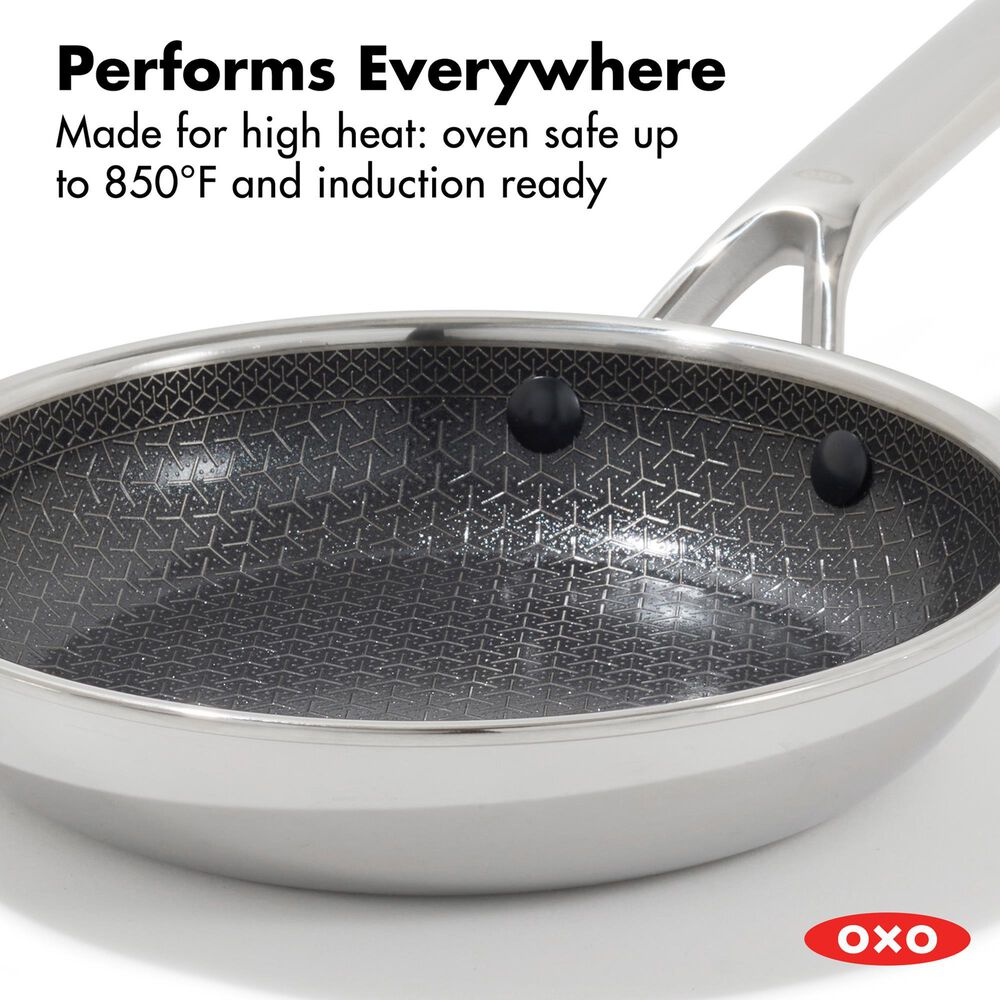 Green Pan Trident Hybrid 8" Nonstick Open Frypan in Stainless Steel, , large