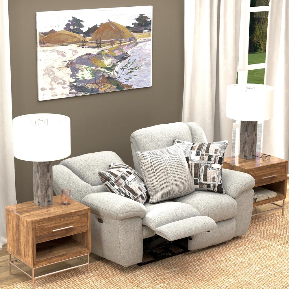 Catnapper Trifecta Power Reclining Rocking Loveseat in Nature, , large
