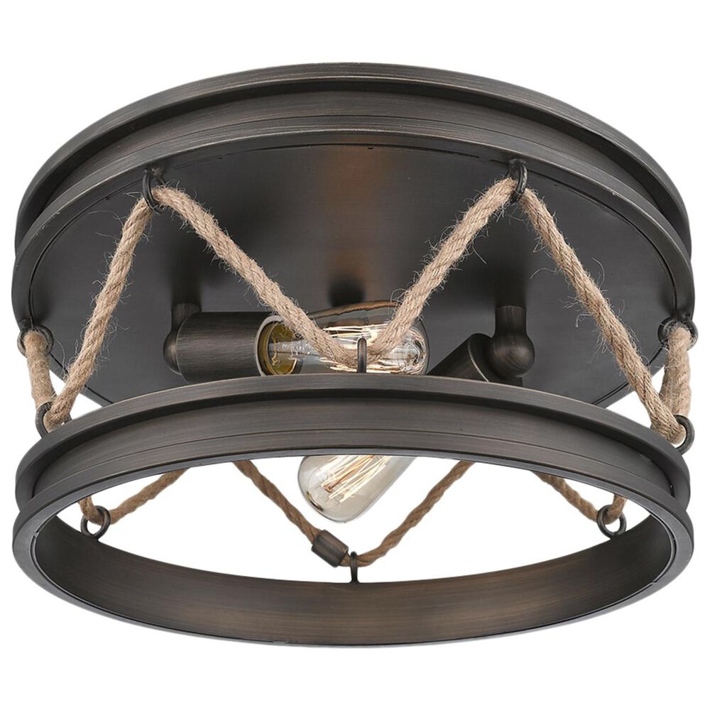 Golden Lighting Chatham Flush Mount in Gunmetal Bronze, , large