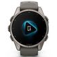 Garmin fenix 9 Smartwatch 43mm Titanium with Pebble Gray Silicone Band, , large