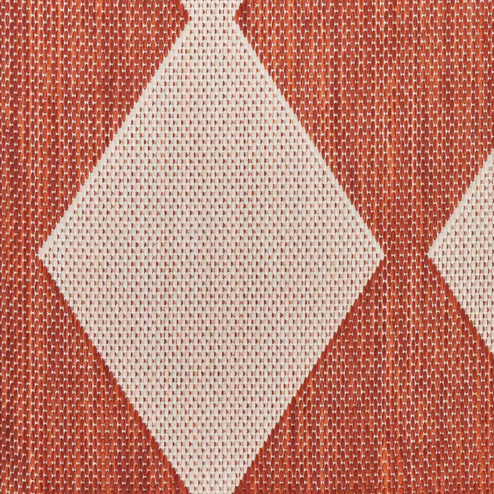 Nourison Positano Geometric Terracotta 6&#39; x 9&#39; Indoor/Outdoor Area Rug, , large