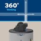 GE Appliances RealMAX Choice 50-Gallon Tall Liquid Propane Power Vent Low-NOx Water Heater in Gray, , large