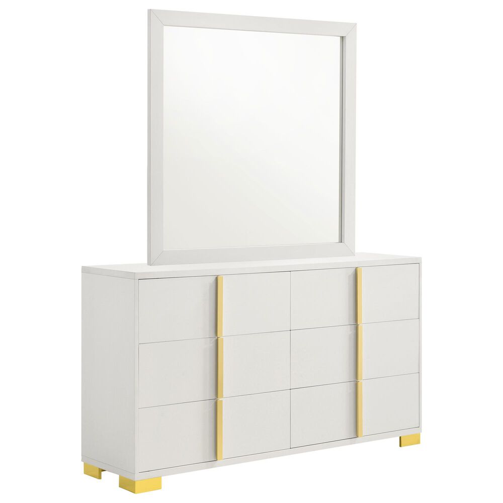 Pacific Landing Dresser and Mirror in White, , large