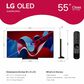 LG 55" Class C4 4K OLED Evo - Smart TV with 3.1.3 Channel Sound Bar and Wireless Subwoofer in Black, , large