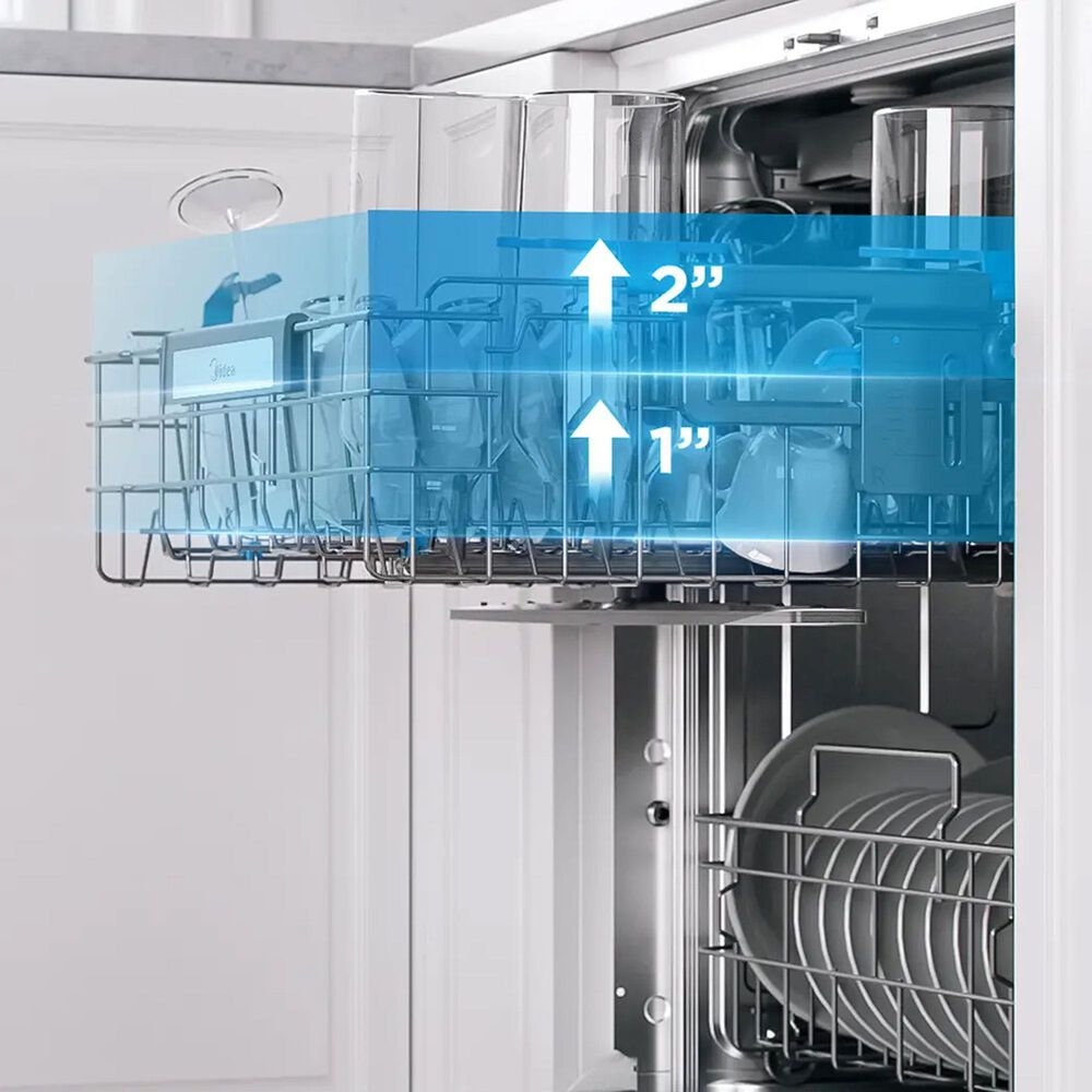 Midea 24" Built-In Top Control Dishwasher with 3-Stage Total Drying in Stainless Steel, , large