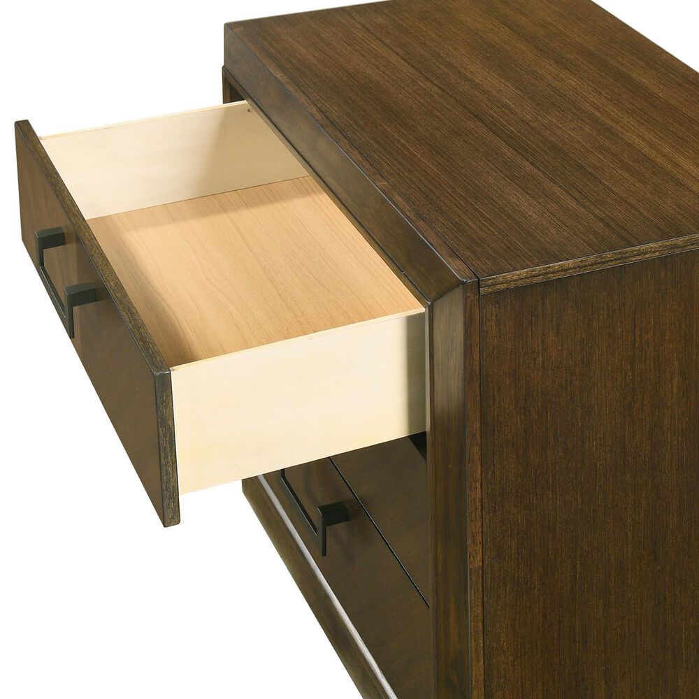 Crown Mark Lakecrest 3 Drawer Nightstand in Brown, , large