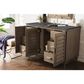 James Martin Vanities Portland 48" Single Bathroom Vanity in Whitewashed Walnut with 3 cm Parisien Bleu Quartz Top and Rectangular Sink, , large