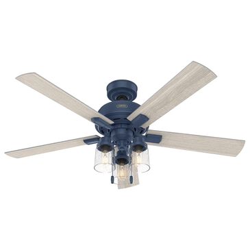 Hunter Hartland 52" Ceiling Fan with LED Lights in Indigo Blue, , large