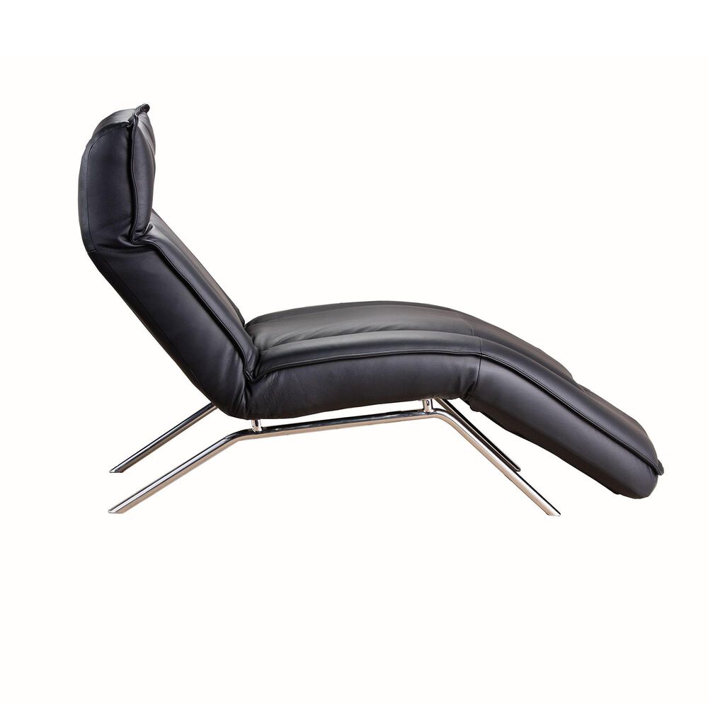 Nicoletti Calia Sofas Madame Leather Chaise in Black, , large
