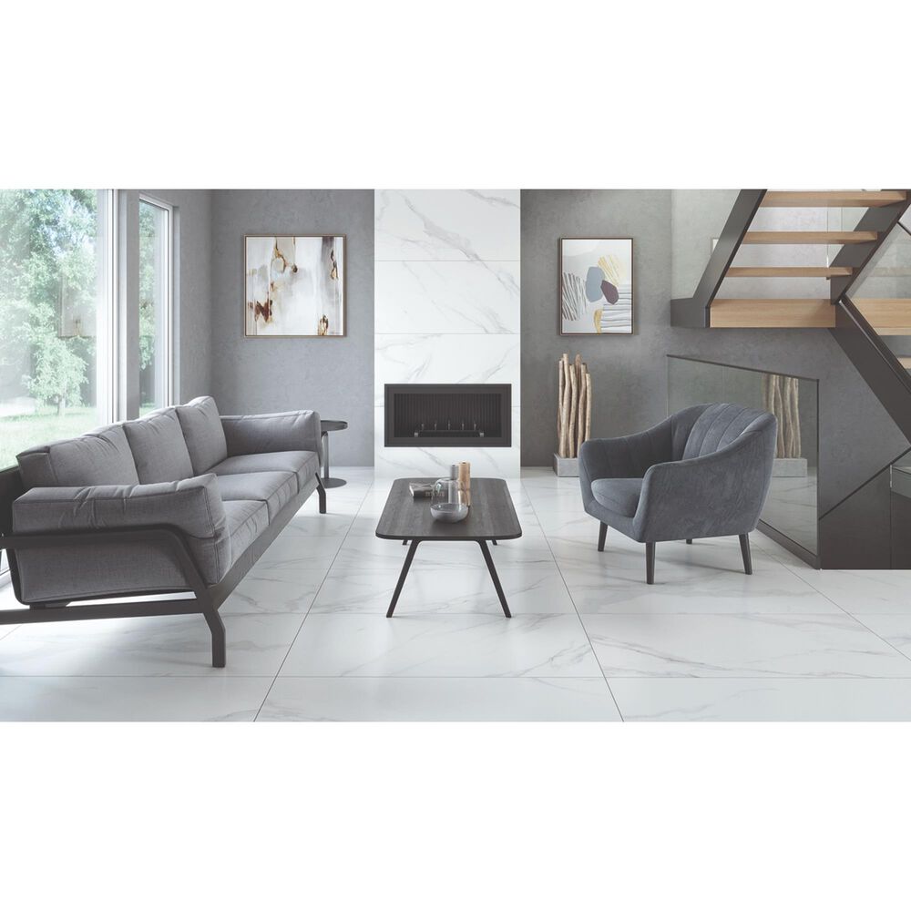 Herregan Marmara Blanco 12&quot; x 24&quot; Glossy Porcelain Tile, , large