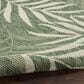 Nourison Garden Oasis GOA01 Green and Ivory 5" x 7" Indoor/Outdoor Area Rug, , large