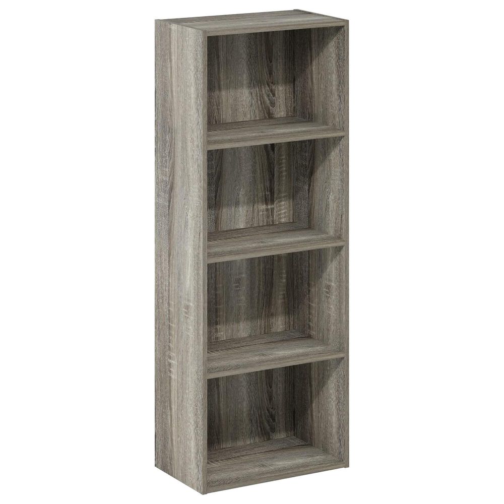 HOMLUX 4-Tier Open Shelf Bookcase in French Oak, , large