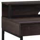 Valor Living Contempo Writing Desk with Shelf Hutch in Brown and Black, , large