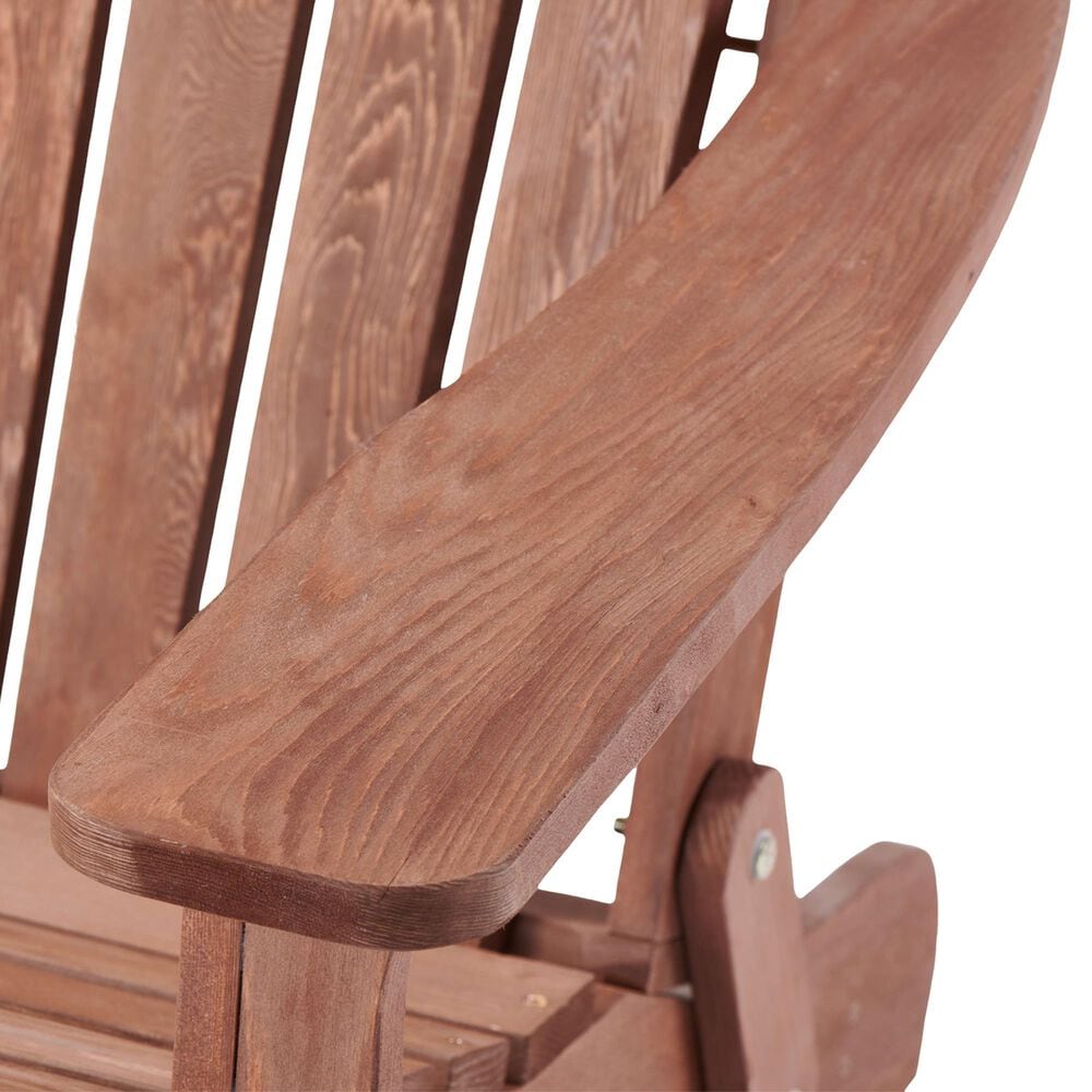 Hearth and Haven Oversize Outdoor Folding Adirondack Chair in Coffee, , large