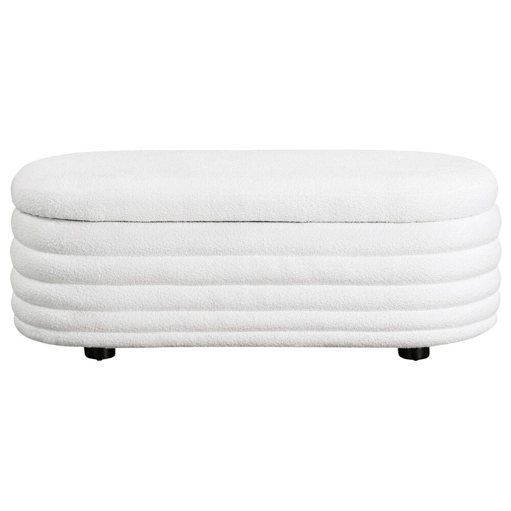 Lifestyle Solutions Lancaster Storage Ottoman in White, , large