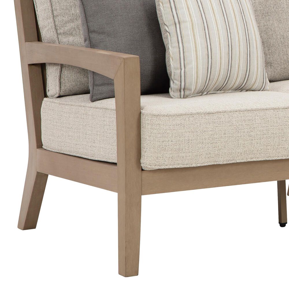 Ashley Hallow Creek Patio Sofa in Beige, , large