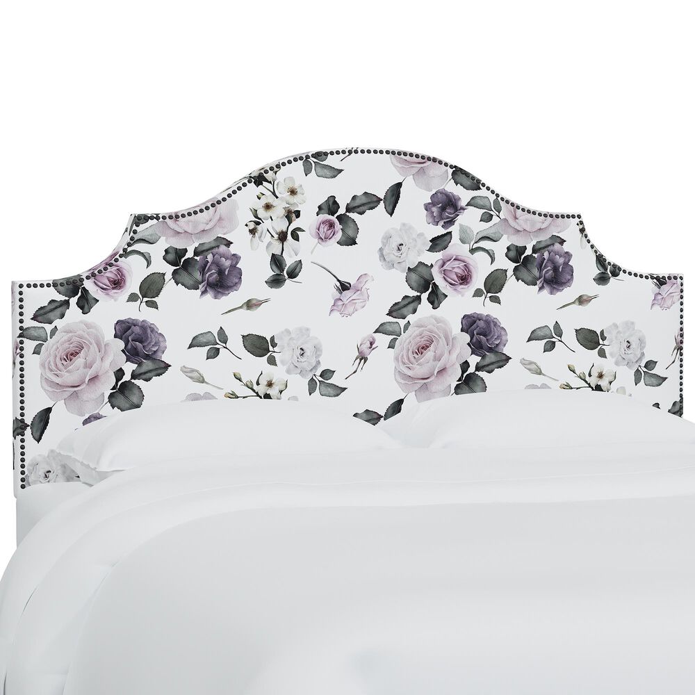 Skyline Furniture Queen Headboard in Soft Floral Sage, , large
