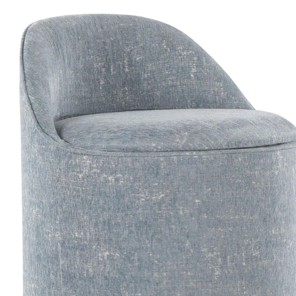 Lumisource Marla Upholstered Vanity Stool in Blue, , large