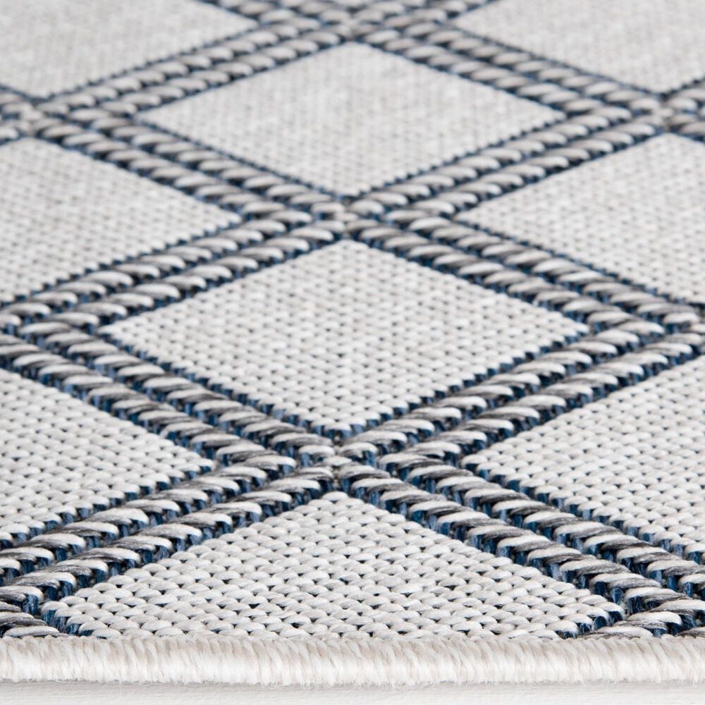 Central Oriental New Zealand Diamond 6&#39;7&quot; x 9&#39;6&quot; Ecru and Granite Area Rug, , large