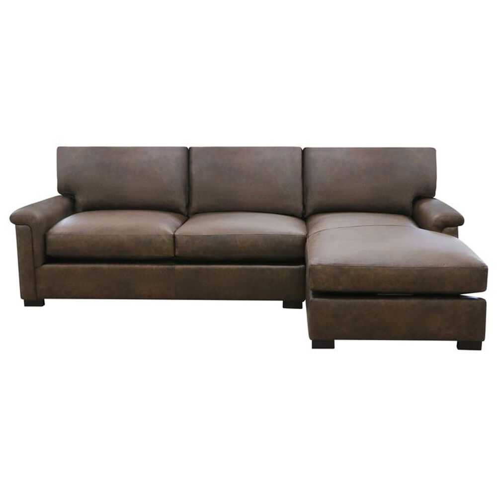 Fulton Home Sun Valley 2-Piece Leather Sectional in Telluride Chestnut, , large