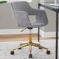 Lumisource Margarite Task Chair with Grey Fabric Cushion in Gold, , large