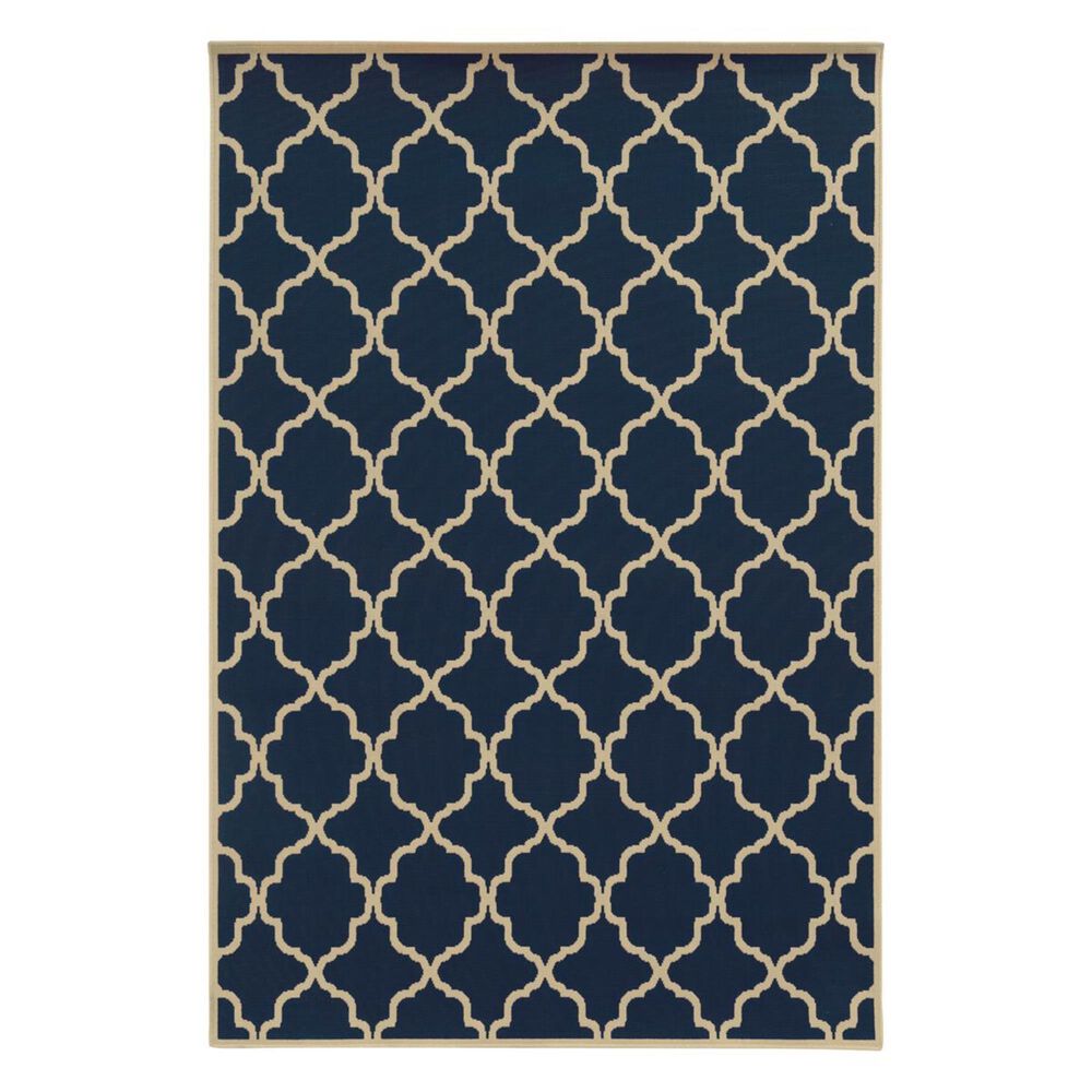Oriental Weavers Riviera 4770L 1"9" x 3"9" Navy Scatter Rug, , large