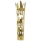 Maple and Jade 8.5" Abstract Drip Decorative Vase with Melting Designed Body in Satin Gold, , large