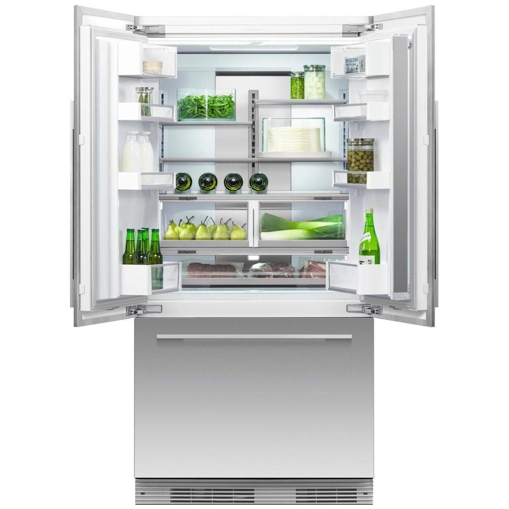 Fisher &amp; Paykel 16.8 Cu. Ft. Built-In French Door Refrigerator with Ice and Water - Panels Sold Separately, , large
