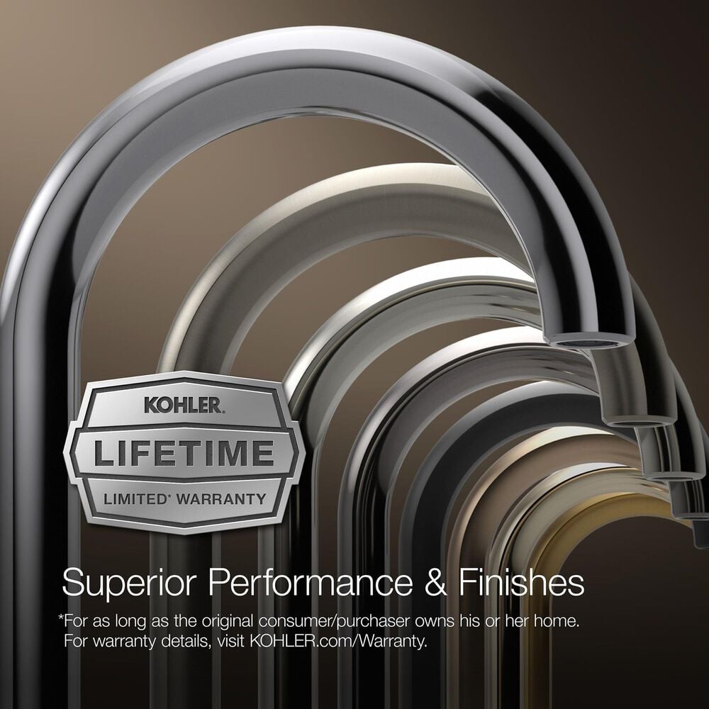 Kohler Composed Widespread Bathroom Sink Faucet with Cross handles in Vibrant Brushed Nickel, , large