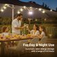HOMLUX 2-Piece 14.5 ft Patio Umbrella and All-weather Rattan Rectangular Coffee Table Outdoor Set in Dark Gray, , large